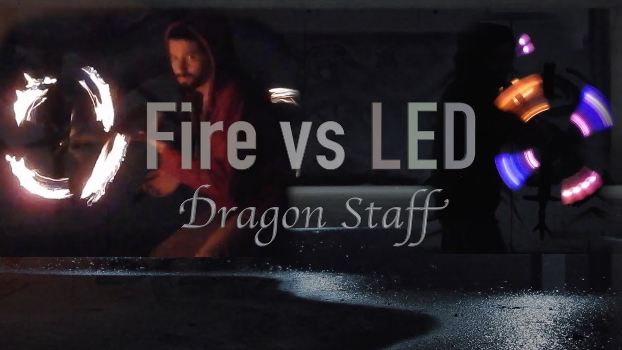 FIRE vs LED Dragon Staff // Birdy - Wings (MueTrax Rmx)