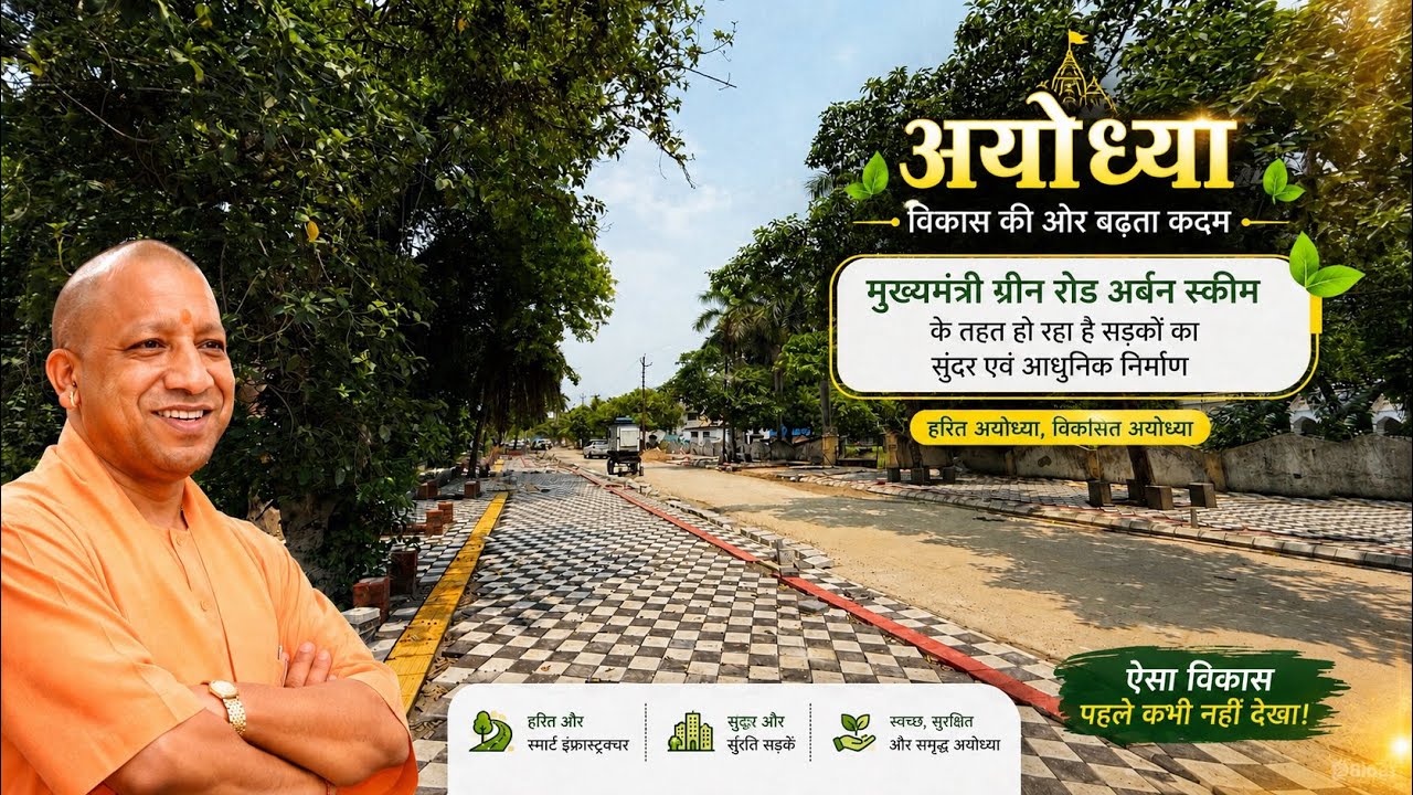 Ayodhya Cm grids scheme/Ayodhya development update/yogi adityanath/ मुख्यमंत्री ग्रीन रोड