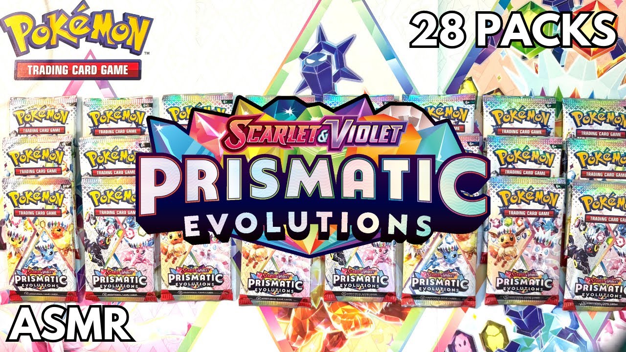 Opening Prismatic Evolutions Packs | Pokemon ASMR