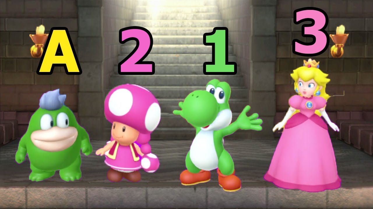 Mario Party 10 - Coin Challenge - Spike vs  Toadette vs Yoshi vs Peach (Master Cpu)