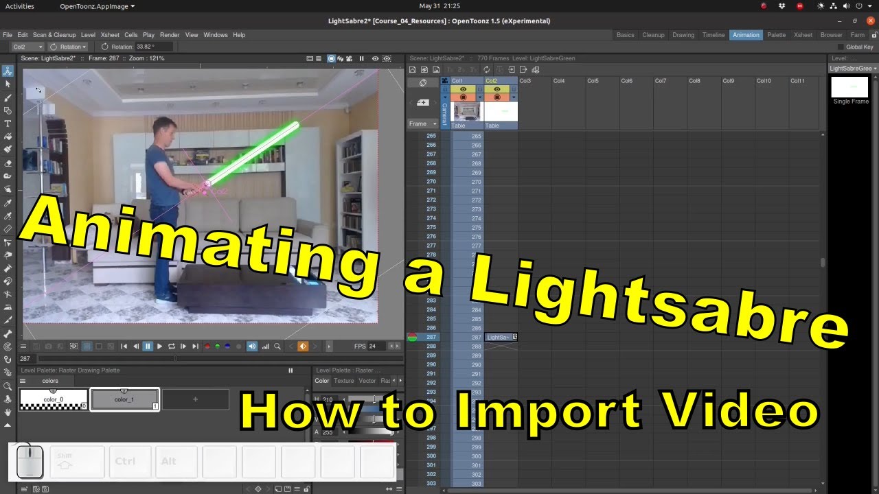 Opentoonz - Importing video and image
