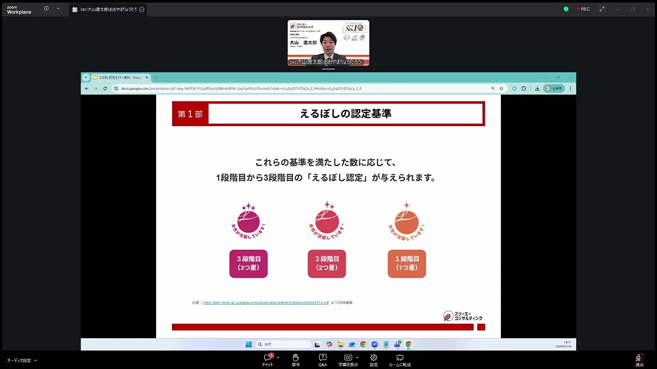 基礎からわかる！えるぼし認定対策セミナー（3AC）