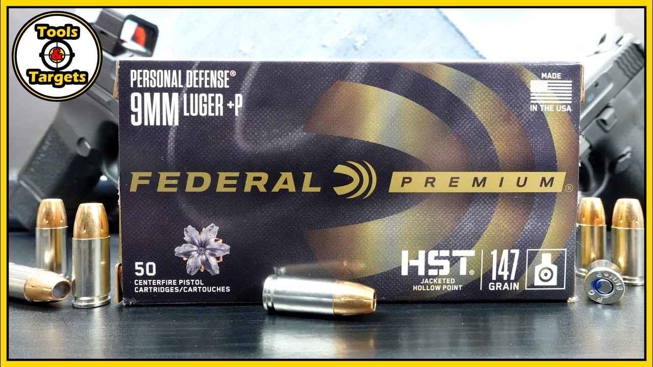 Should You Go Heavy?...9MM Federal HST 147 Grain +P Self -Defense AMMO Ballistic Gel Test!