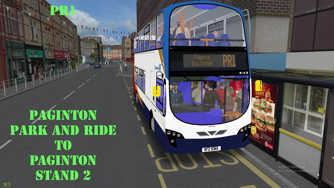 Omsi 2 BOTW Legacy Beta- PR1 Paignton Park and Ride to Paignton Stand 2 (Volvo B9TL)