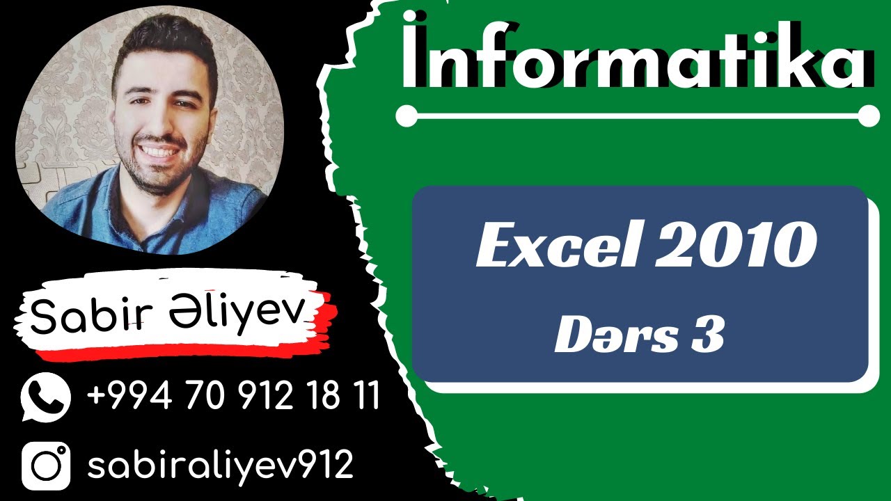 Excel - Dərs 3 (Home və Insert tabları)