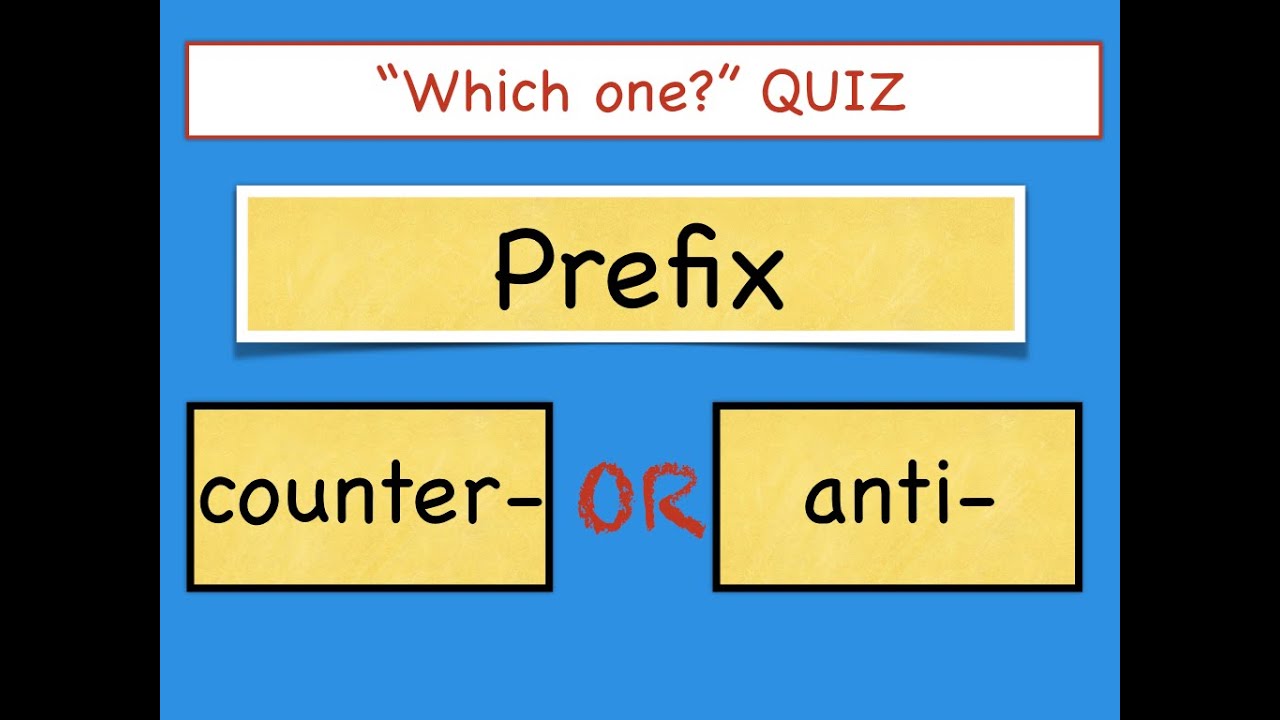 Mastering Prefixes: A Prefix Quiz on Anti- and Counter-
