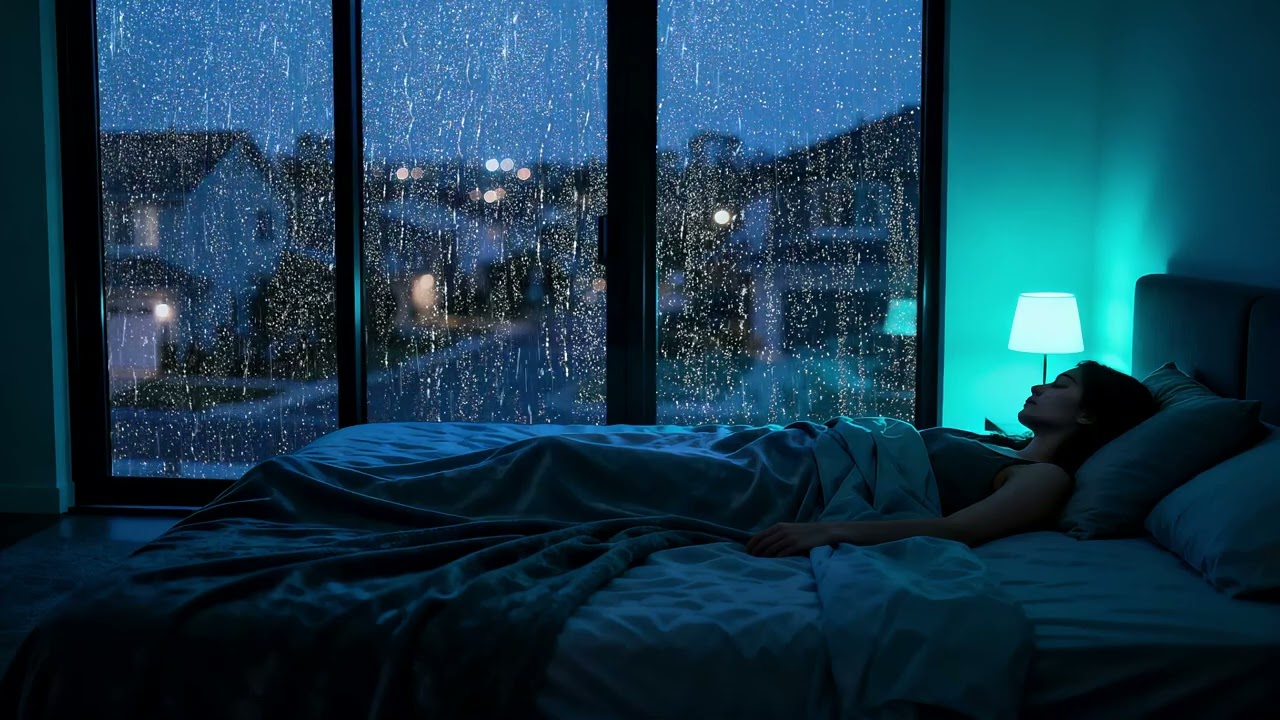 Tranquil Night Rain 🌙 Gentle ASMR Rain Sounds