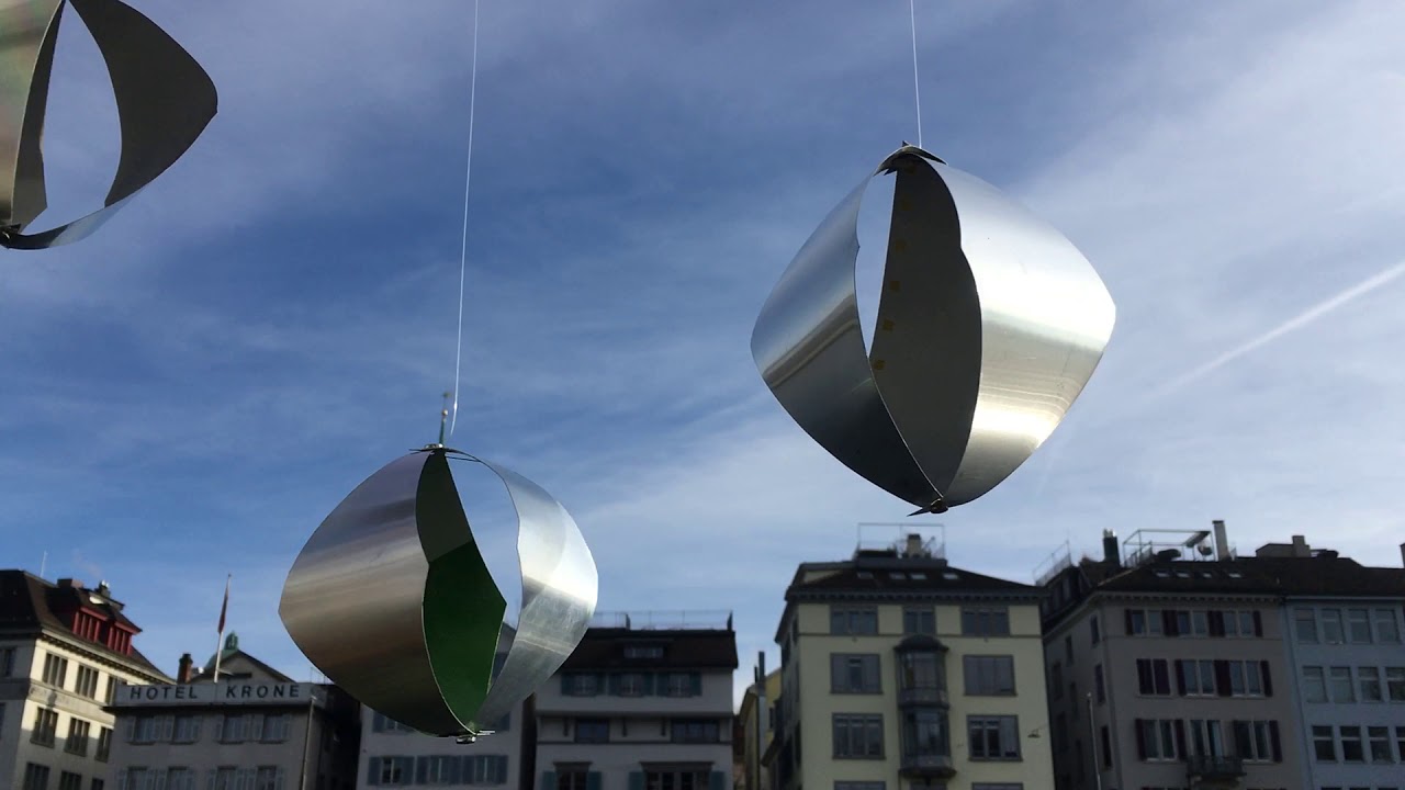 Wind-Rhomben: ein Windspiel aus verbrauchten Offset-Druckplatten