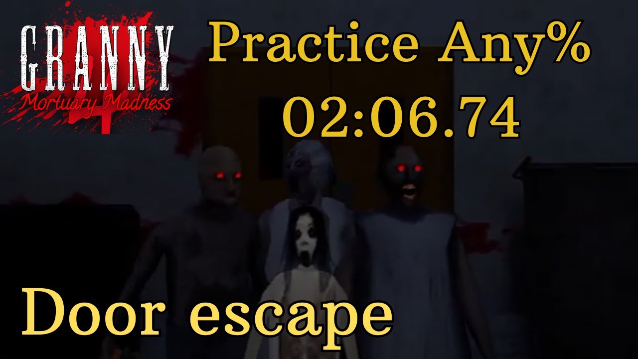 【WR】Granny 4: Mortuary Madness (PC) Any% Speedrun in 02:06.74 Practice Mode Door escape