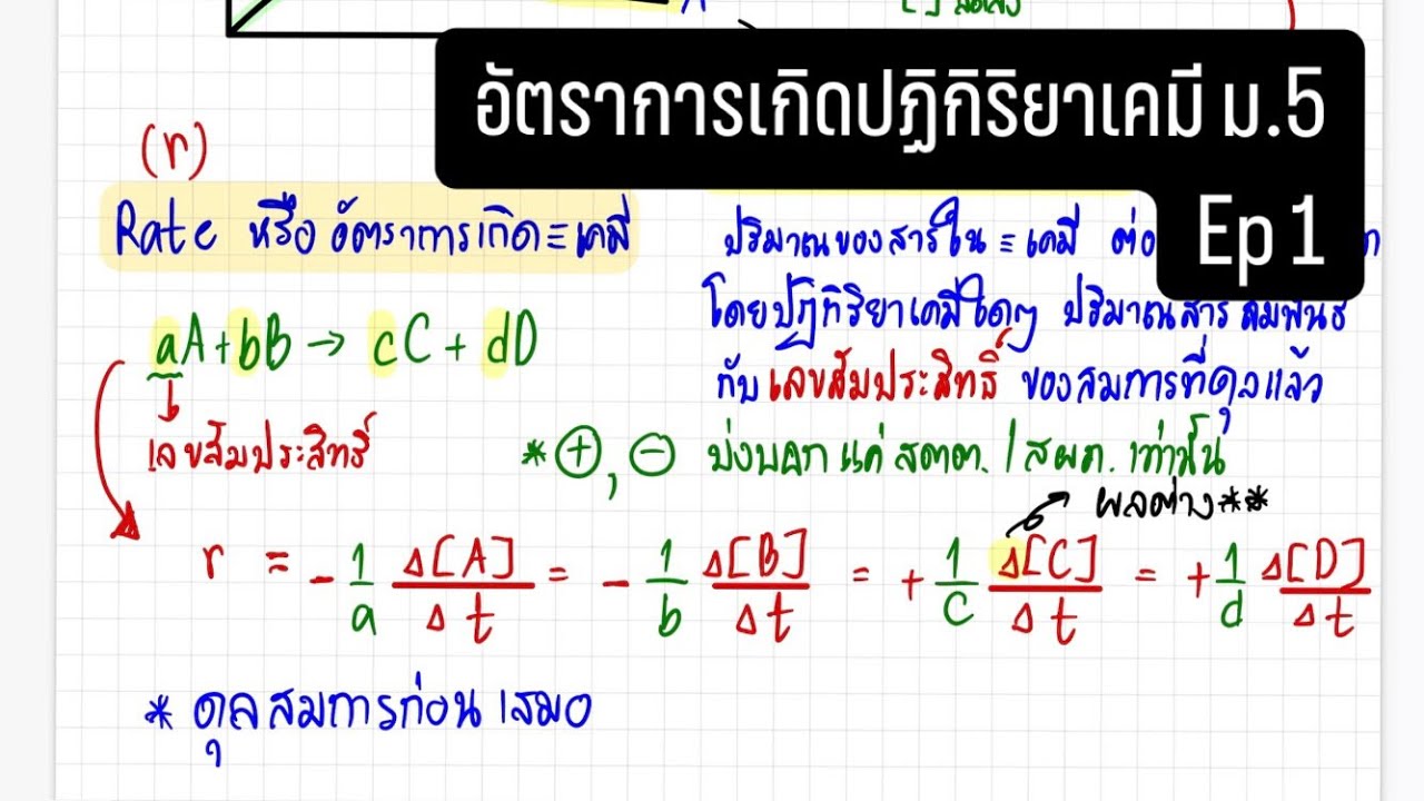 อัตราการเกิดปฏิกิริยาเคมี ม.5 Ep.1 #เคมี #สรุปข้อสอบ
