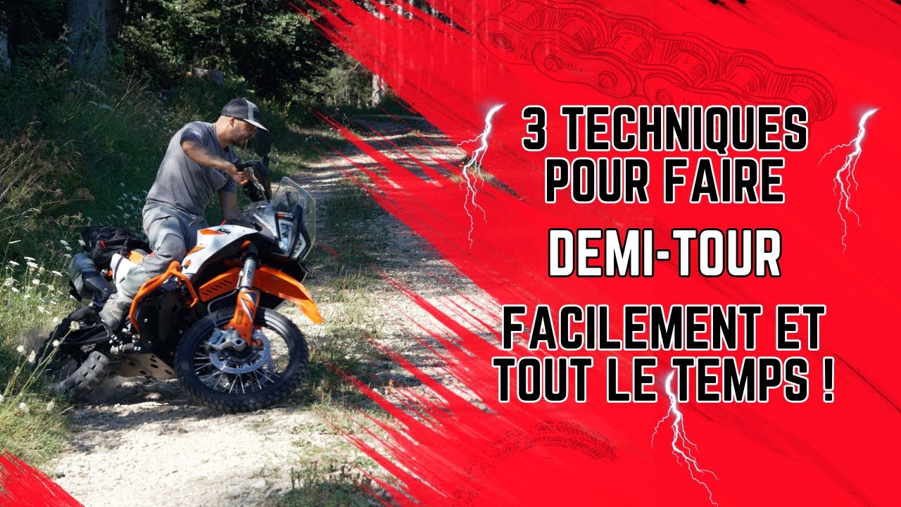 3 techniques pour faire DEMI-TOUR facilement (et sans descendre de ta moto) ✊