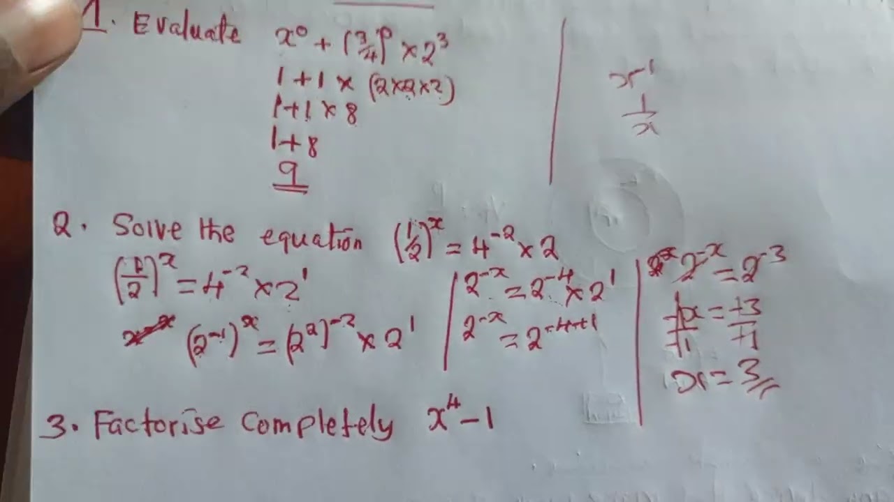 Mathematics revisions 