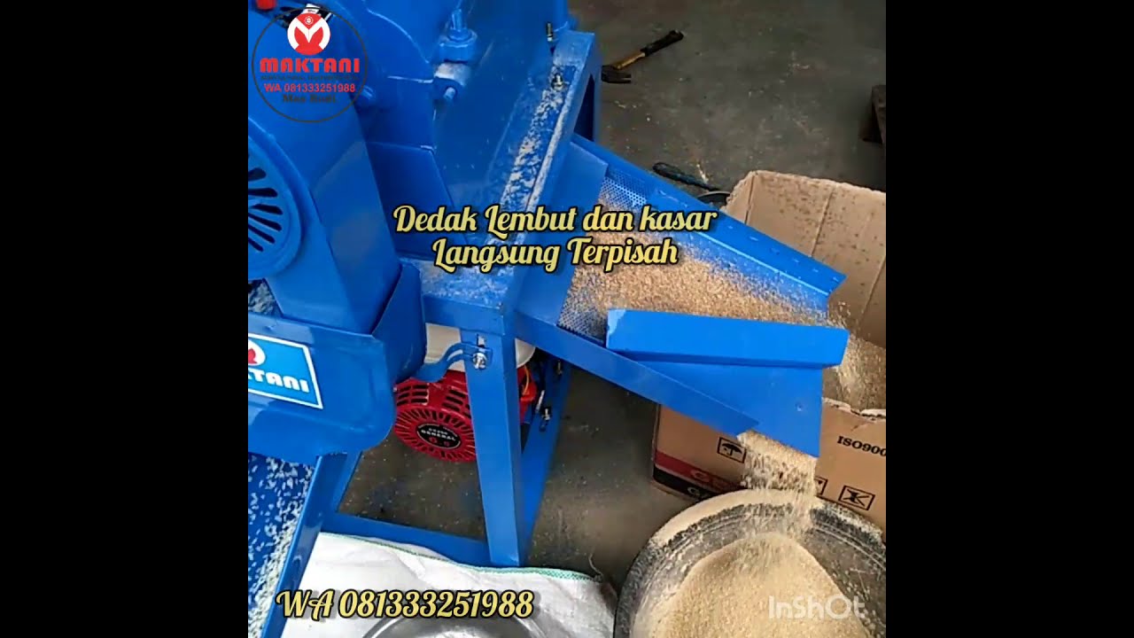 Mesin giling padi dan penepung sekam MT2in1