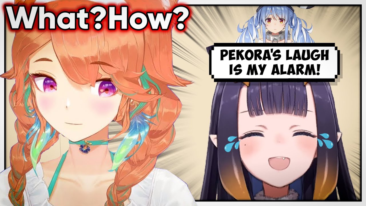 Ina used Pekora's disruptive laugh as her alarm