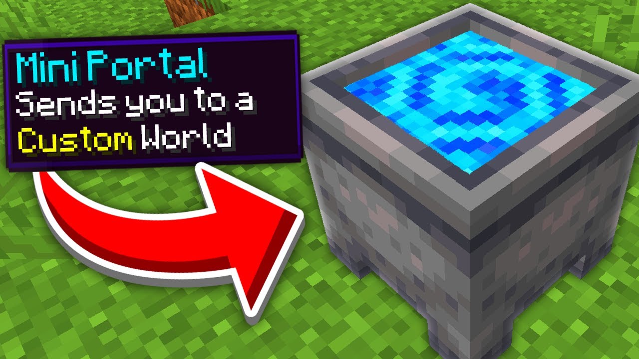 Minecraft, But There's Custom Mini Portals...