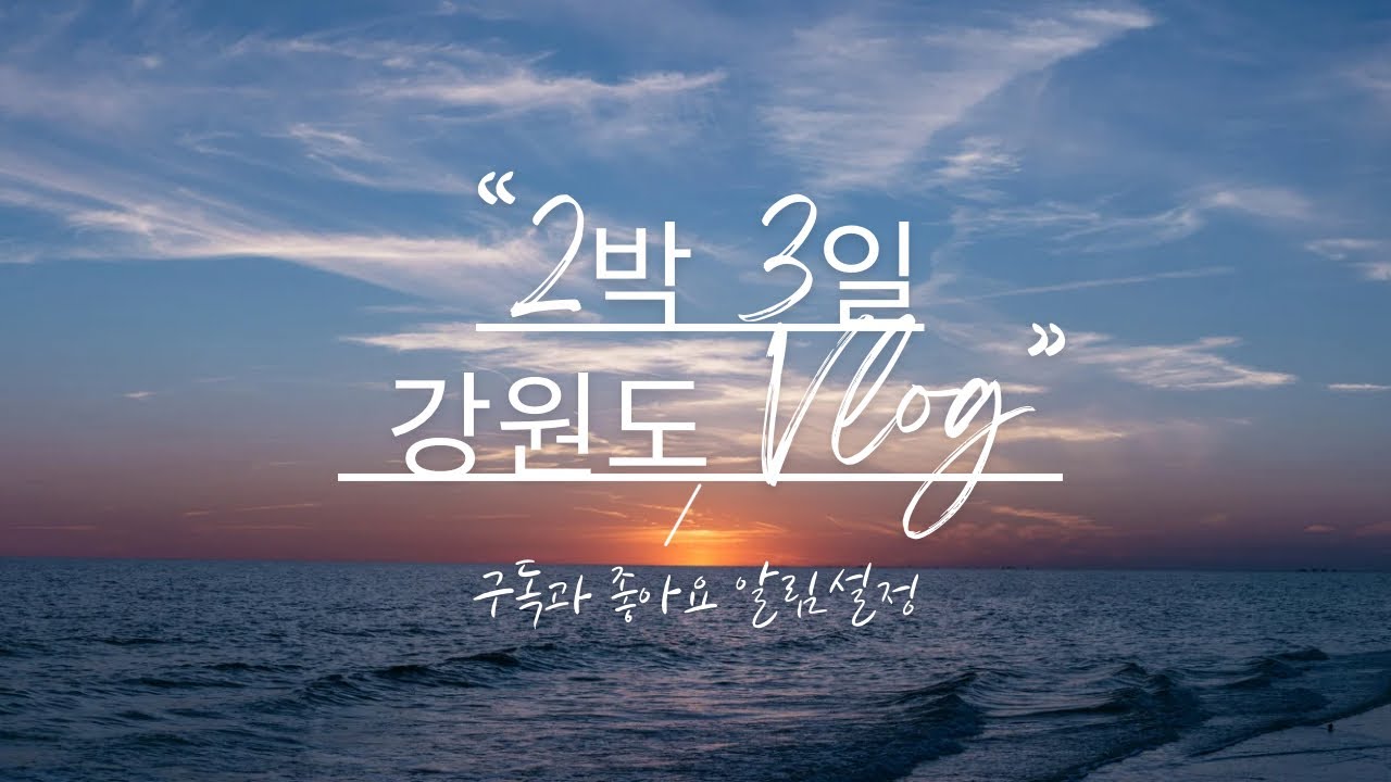 🌊 강원도는 역시 믿고 가는 곳 🌊 2박3일 감성여행 vlog