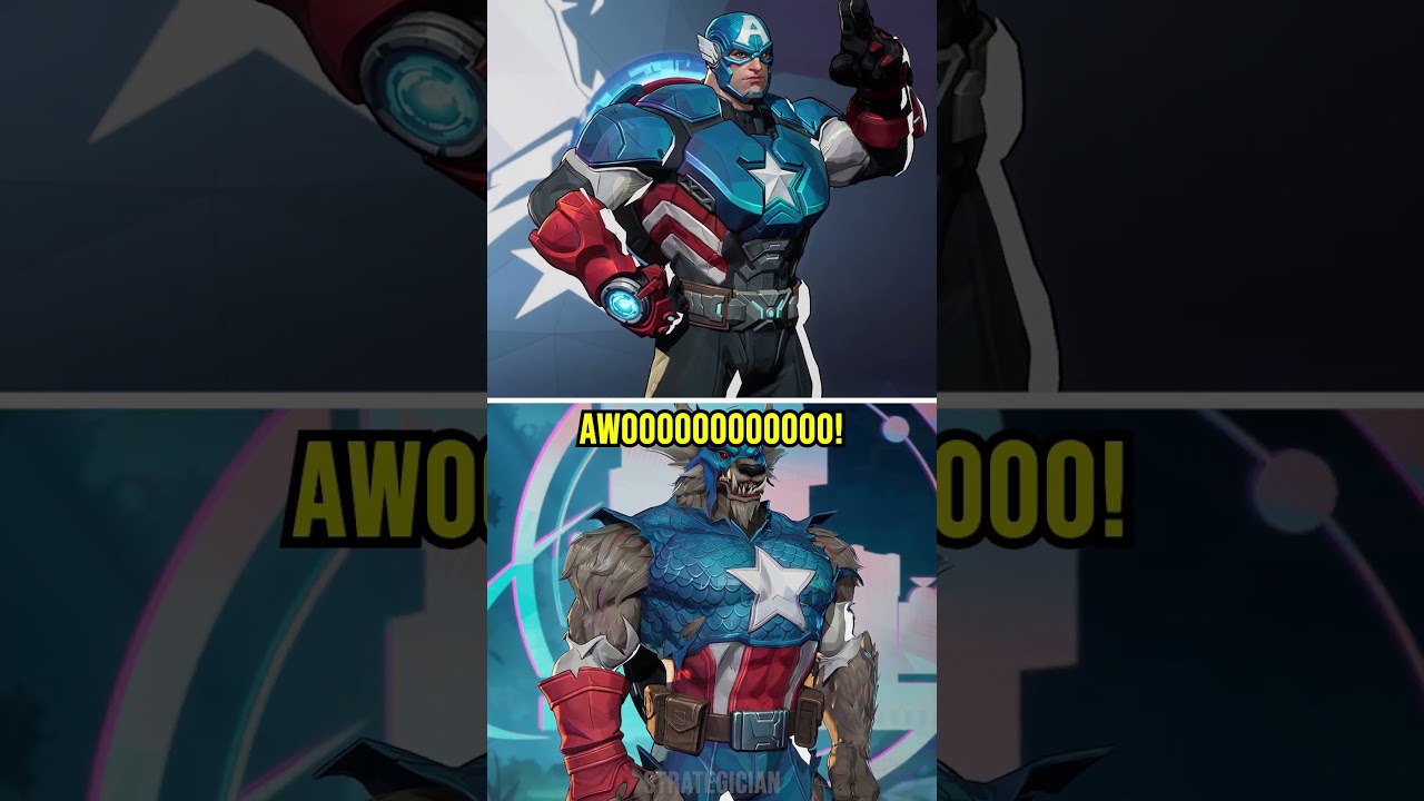 Cap-Wolf vs Captain America Ultimate Voicelines Comparison in Marvel Rivals