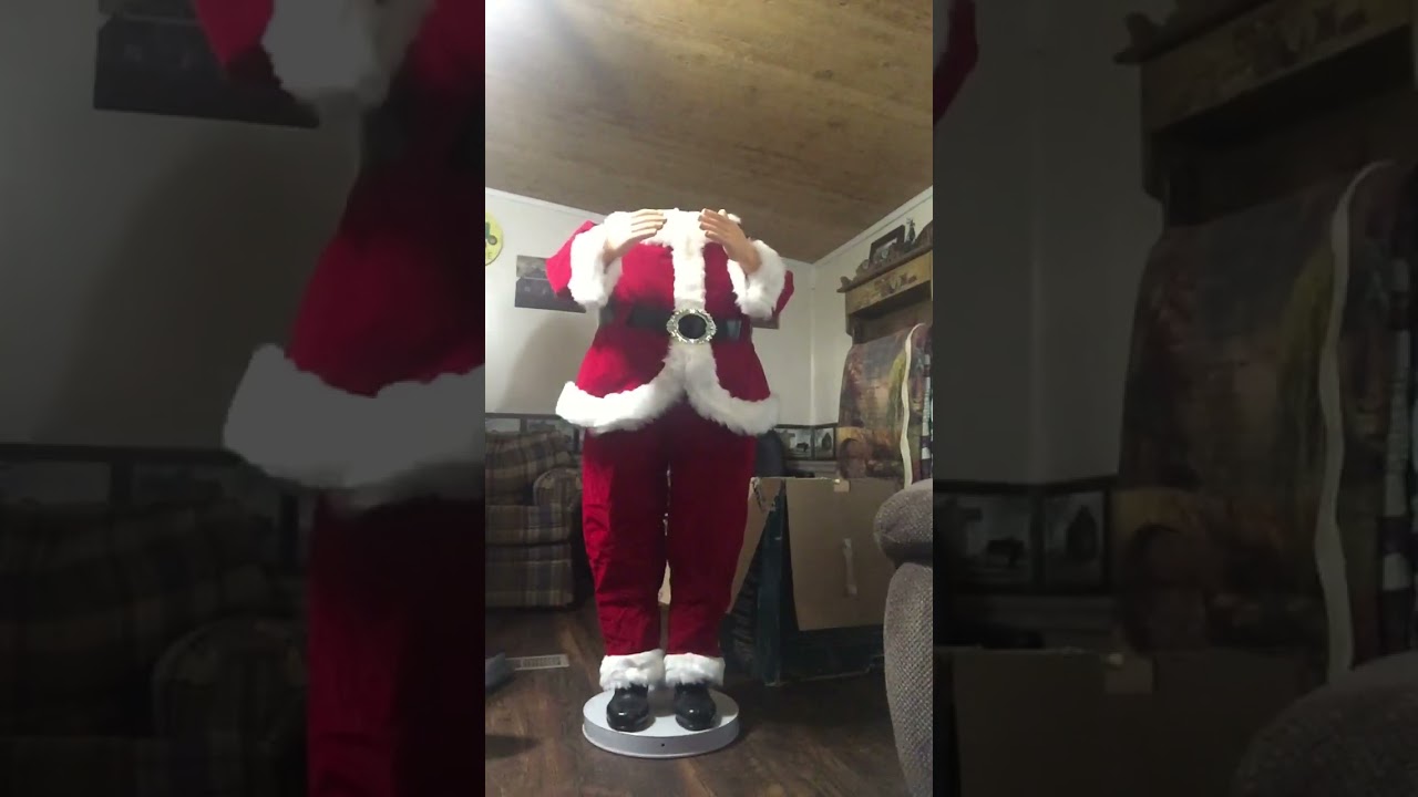 Life Size 60” Animated Dancing Santa Pan Asian Creations SET UP