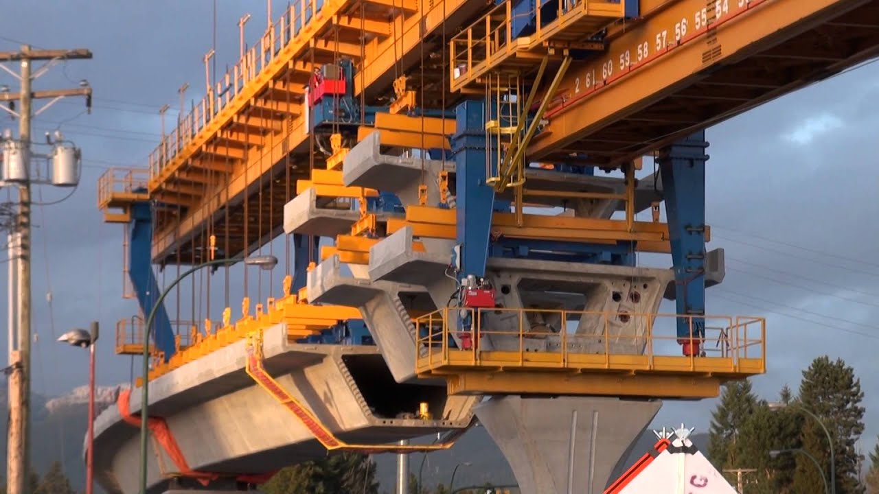 Sky Train Evergreen Line Construction Full HD February 21 2014 Bcnewsvideo
