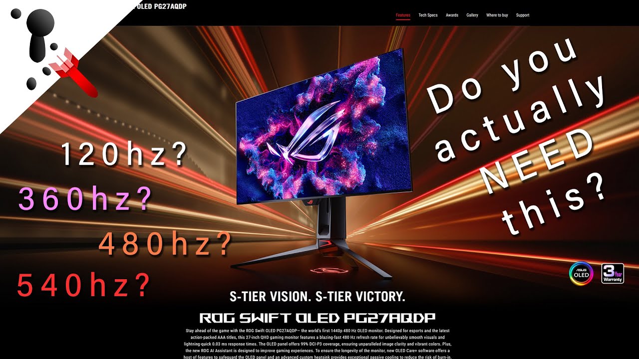 Question: Do you need 120hz, 240hz or 360hz for a gaming monitor? And why I got it wrong