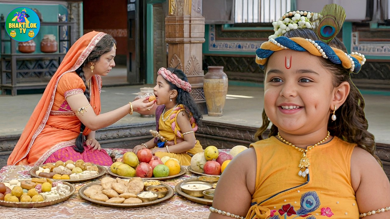 जब मैया ने दुबले पतले कान्हा को खाना खिला खिला कर किया मोटा || Yashomati Maiya Ke Nandlala