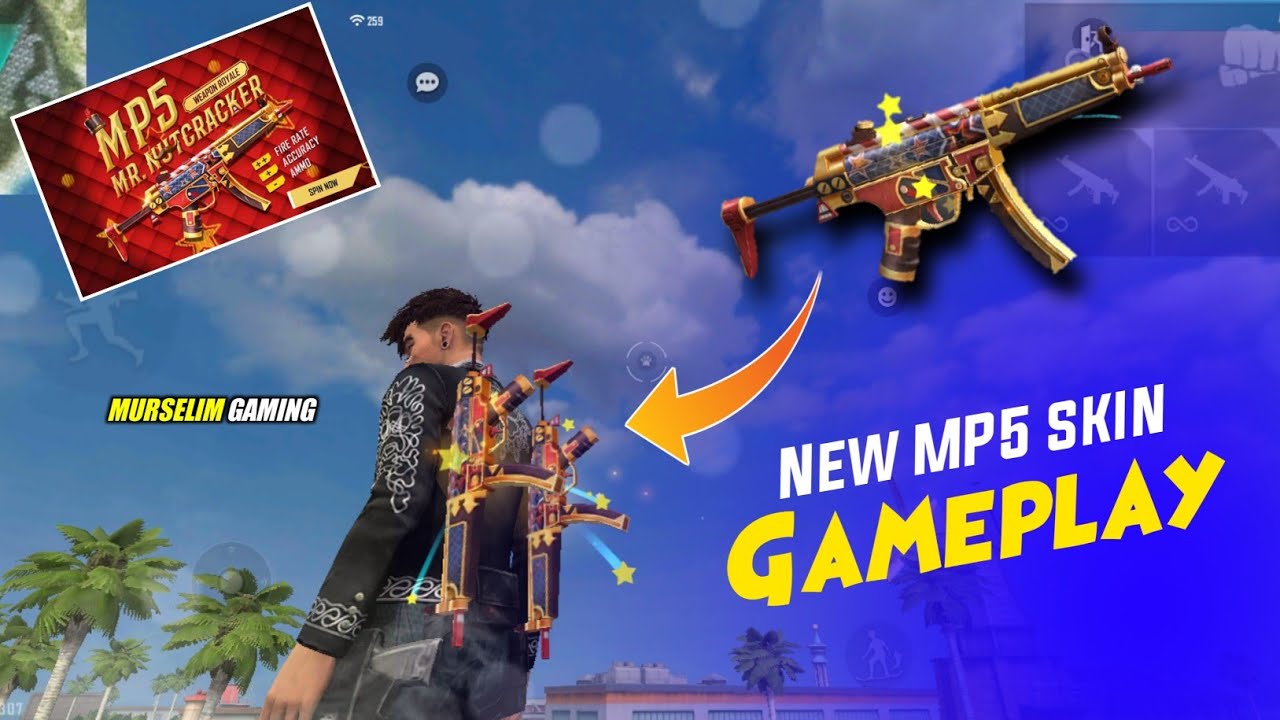 New Mr. Nutcracker MP5 Gun Skin Gameplay | New MP5 Mr. Nutcracker Gameplay Free Fire