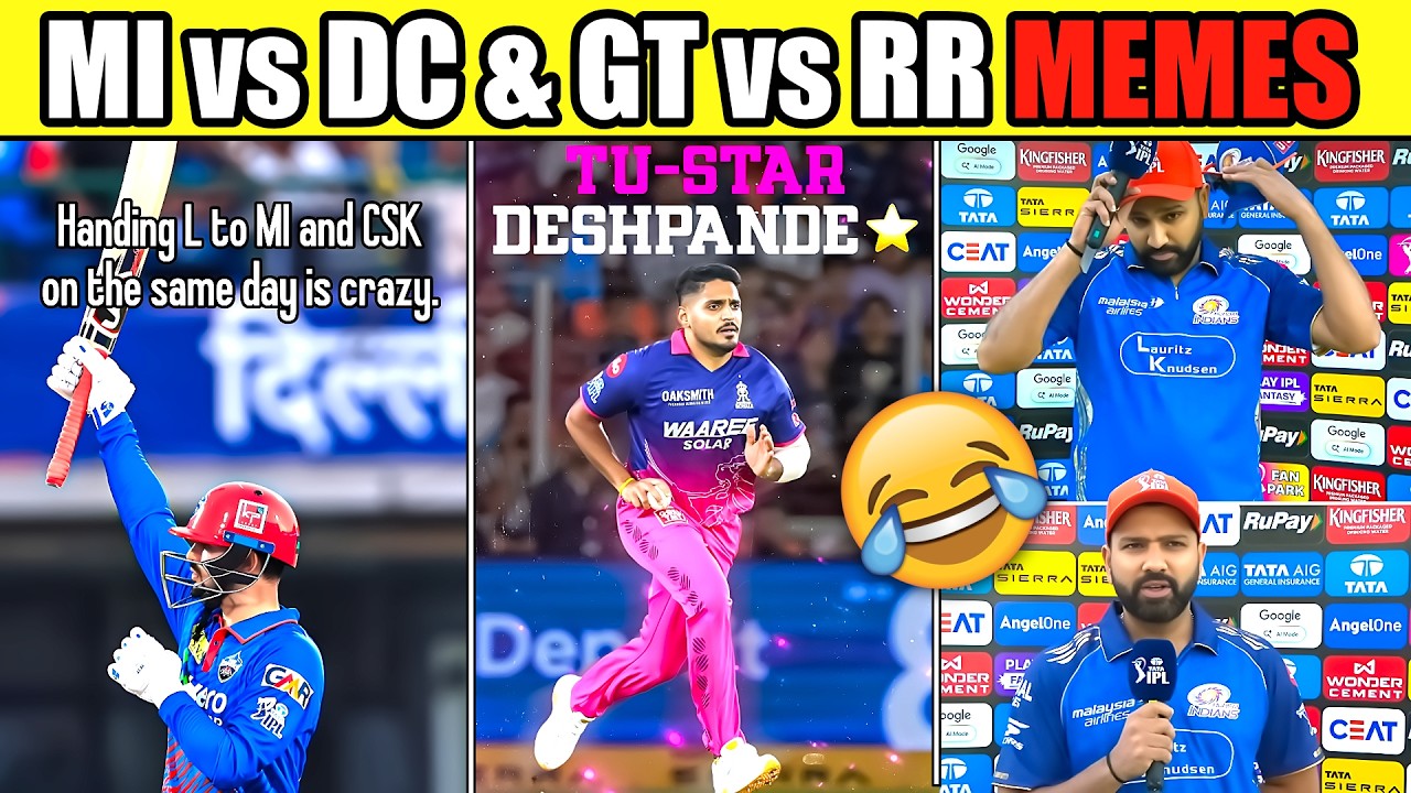 MI LOST 😱 DC vs MI & RR vs GT IPL 2026 MEMES😂