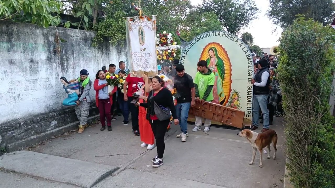 Cambio de comitiva de peregrinación ciclista, Chiconcuautla 2024.
