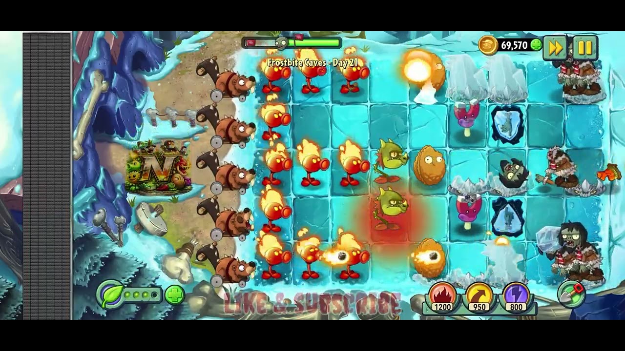Plants Vs Zombies 2 | Day 21 Frostbite Caves | Get back to the vintage memories of Legendary Games