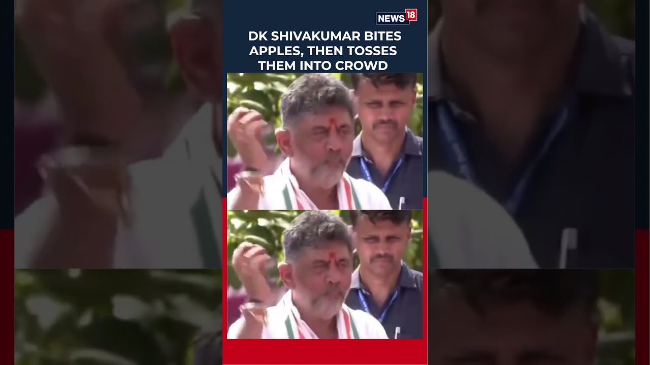 DK Shivakumar's Apple Gesture Sparks Online Debate | N18S #shorts