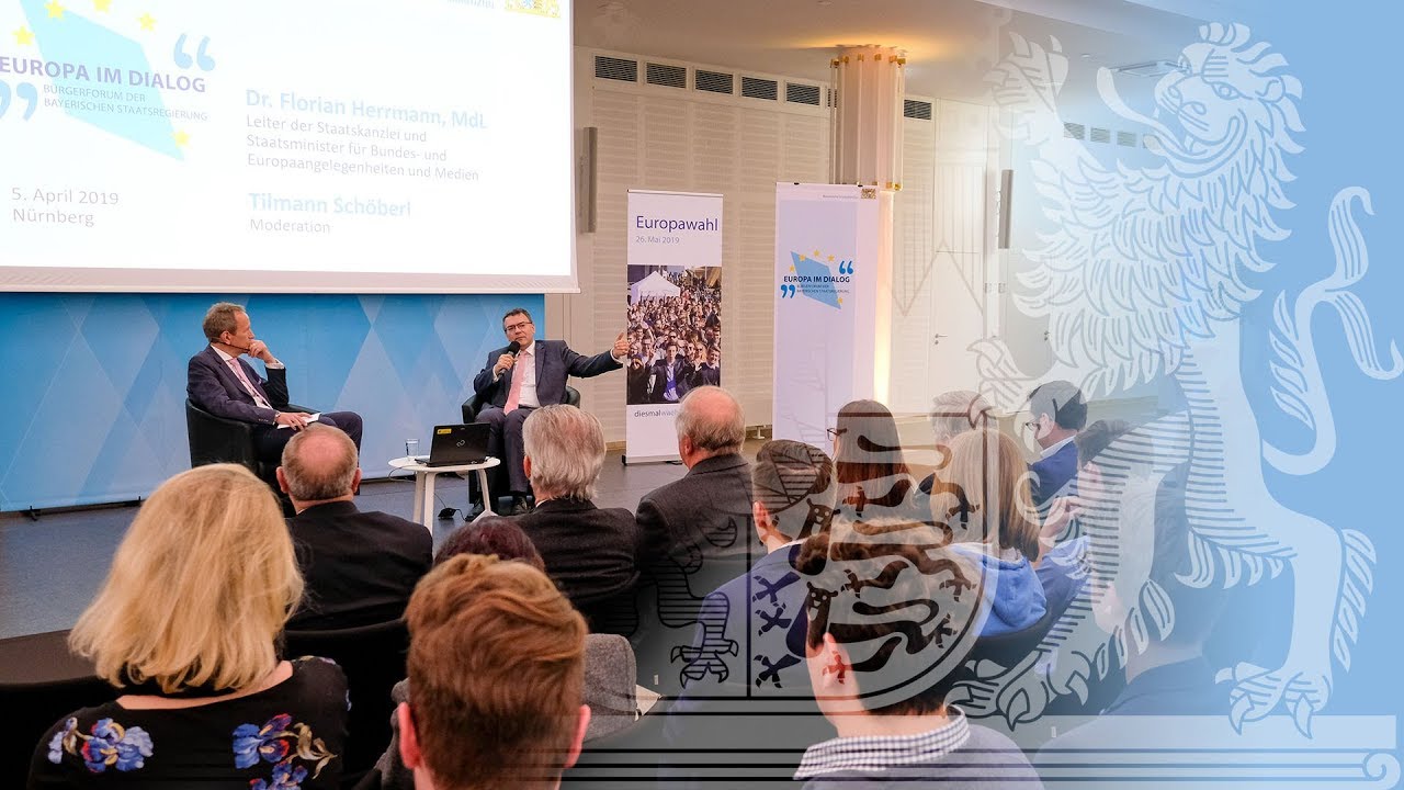 B&uuml;rgerforum &bdquo;Europa im Dialog&ldquo; in N&uuml;rnberg - Bayern