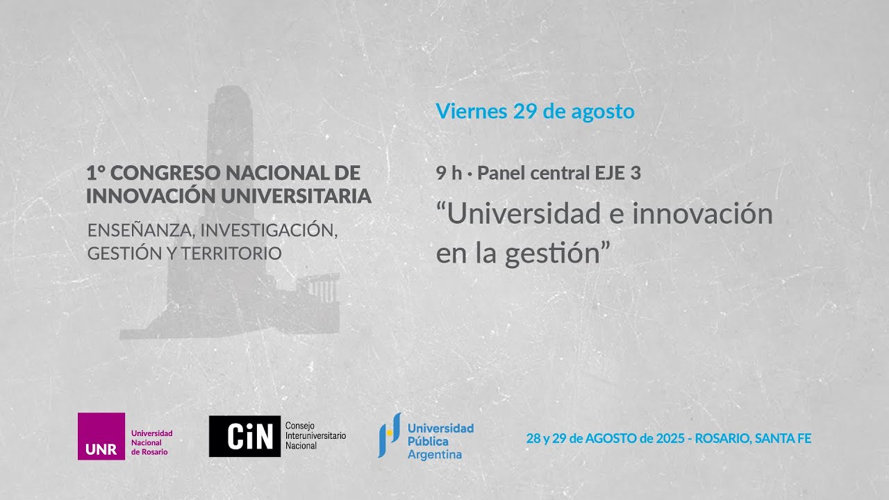Panel central EJE 3 “Universidad e innovación en la gestión”