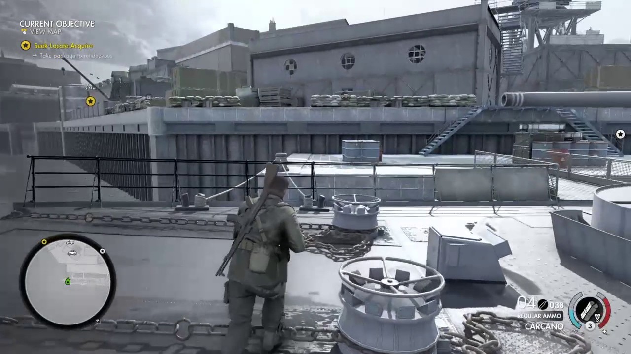 Sniper Elite 4 - Deathstorm 1: Destroy net + Destroy AA guns (3/3) and exfiltrate