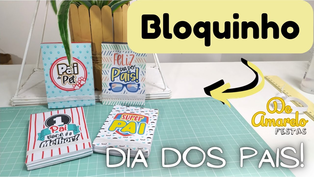 Como fazer bloquinho de anotações para o dia dos pais?