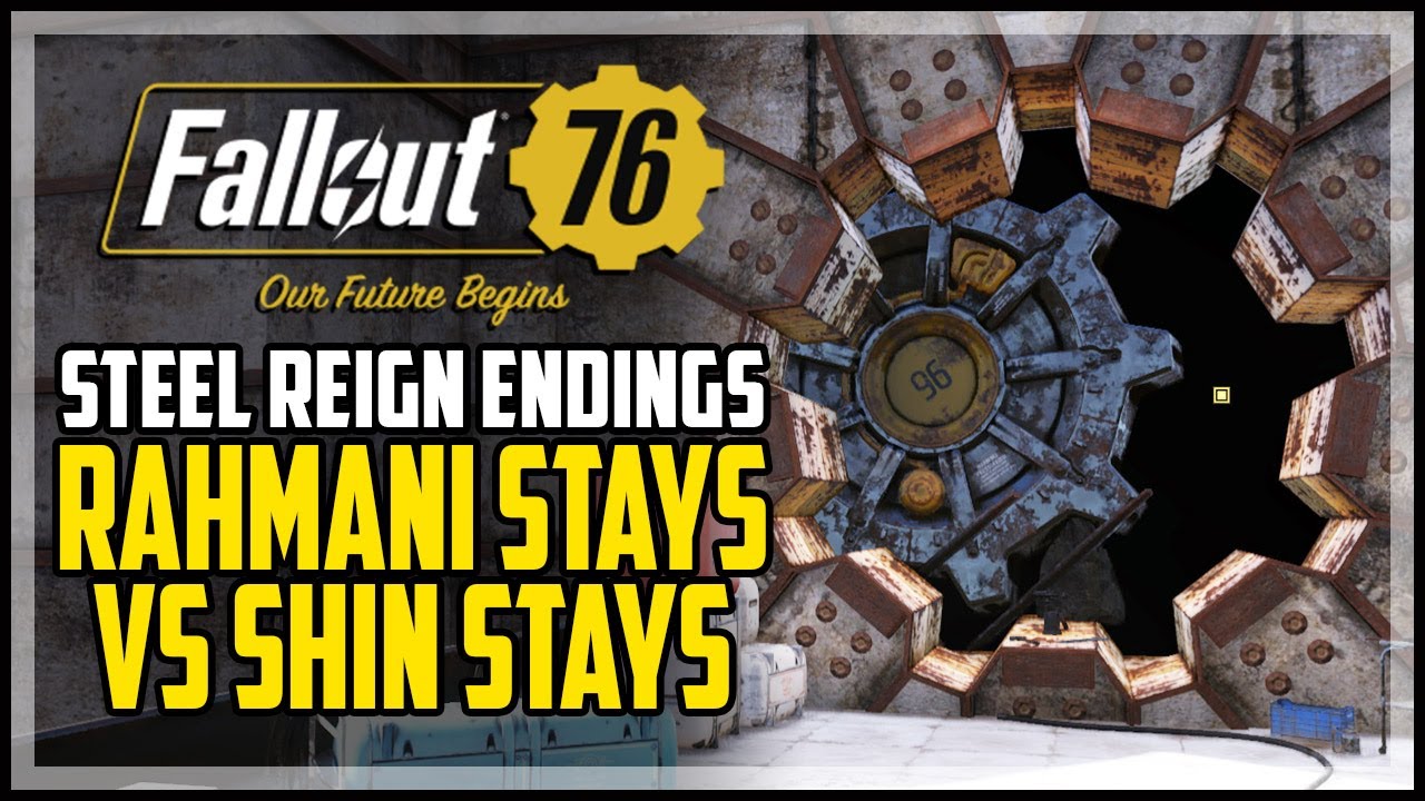 Fallout 76 Steel Reign DLC Both Endings (Paladin Rahmani Stays VS Knight Shin Stays)