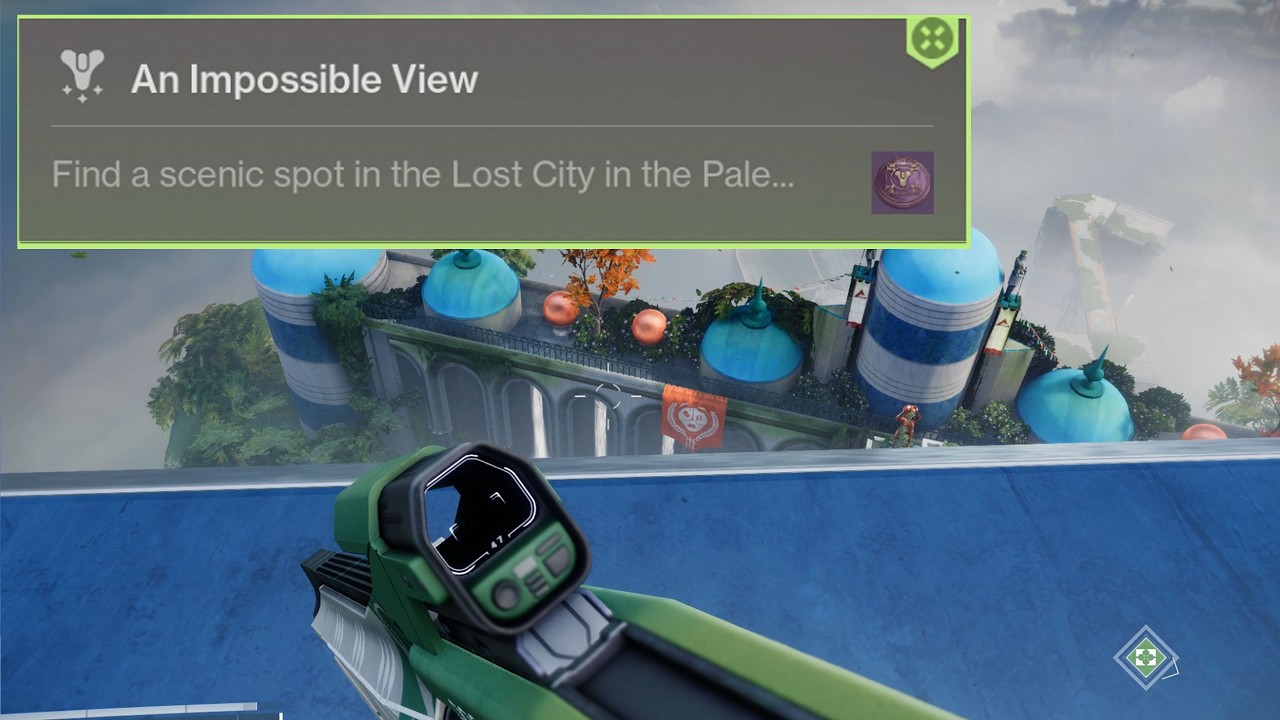 Destiny 2 An Impossible View (Find a scenic spot in the Lost City in the Pale Heart)
