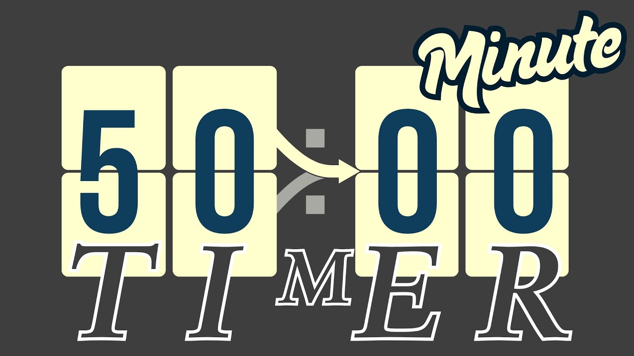 ⏱️ 50 Minute Silent Timer | No Sound | Countdown Timer for Focus, Study, Work & Relaxation