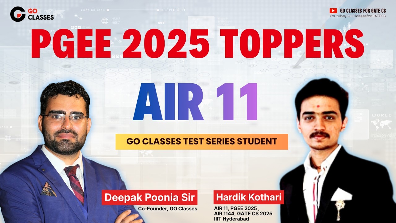 AIR 11, PGEE 2025 | Complete Prep Journey | Hardik Kothari - Our Test Series Student | IIITH CSE