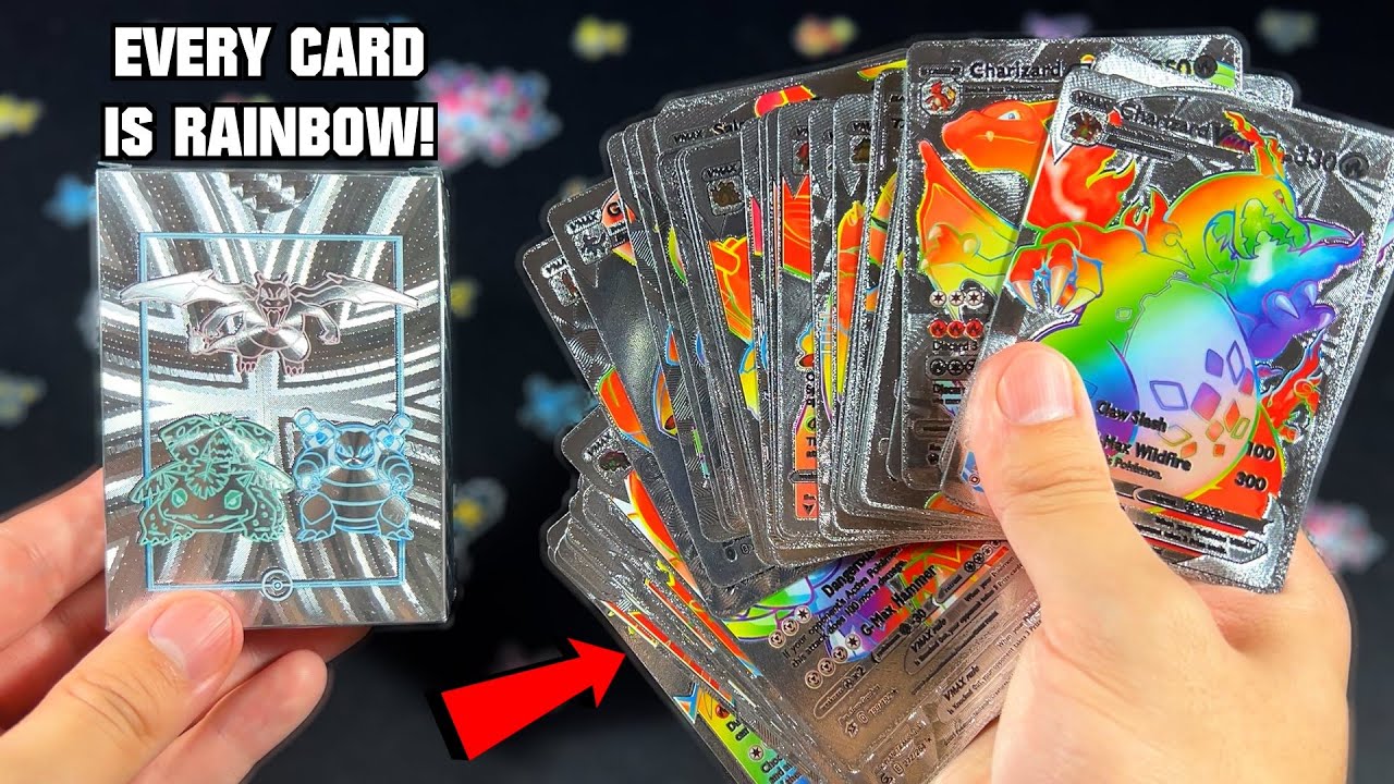 I Found This Weird Box.. THAT ONLY HAD PURE SILVER RAINBOW RARE POKEMON CARDS INSIDE IT!