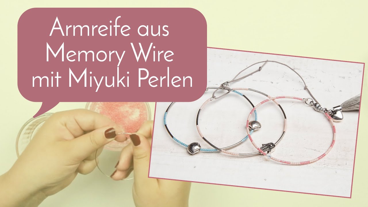 Schmuck machen mit Perlenladen Online - Armreife aus Memory wire mit Miyuki