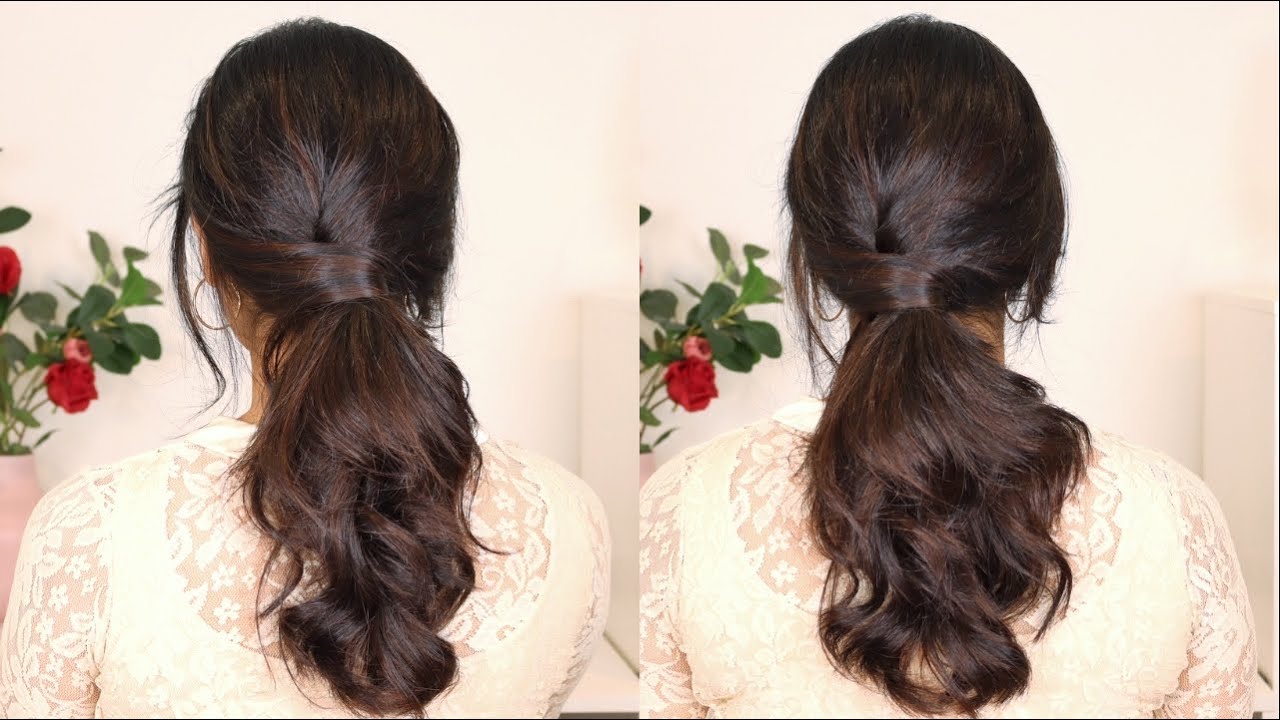 1 Minute Low Ponytail Hairstyle | Quick Hairstyle for Work, College, Prom | Femirelle Hairstyles