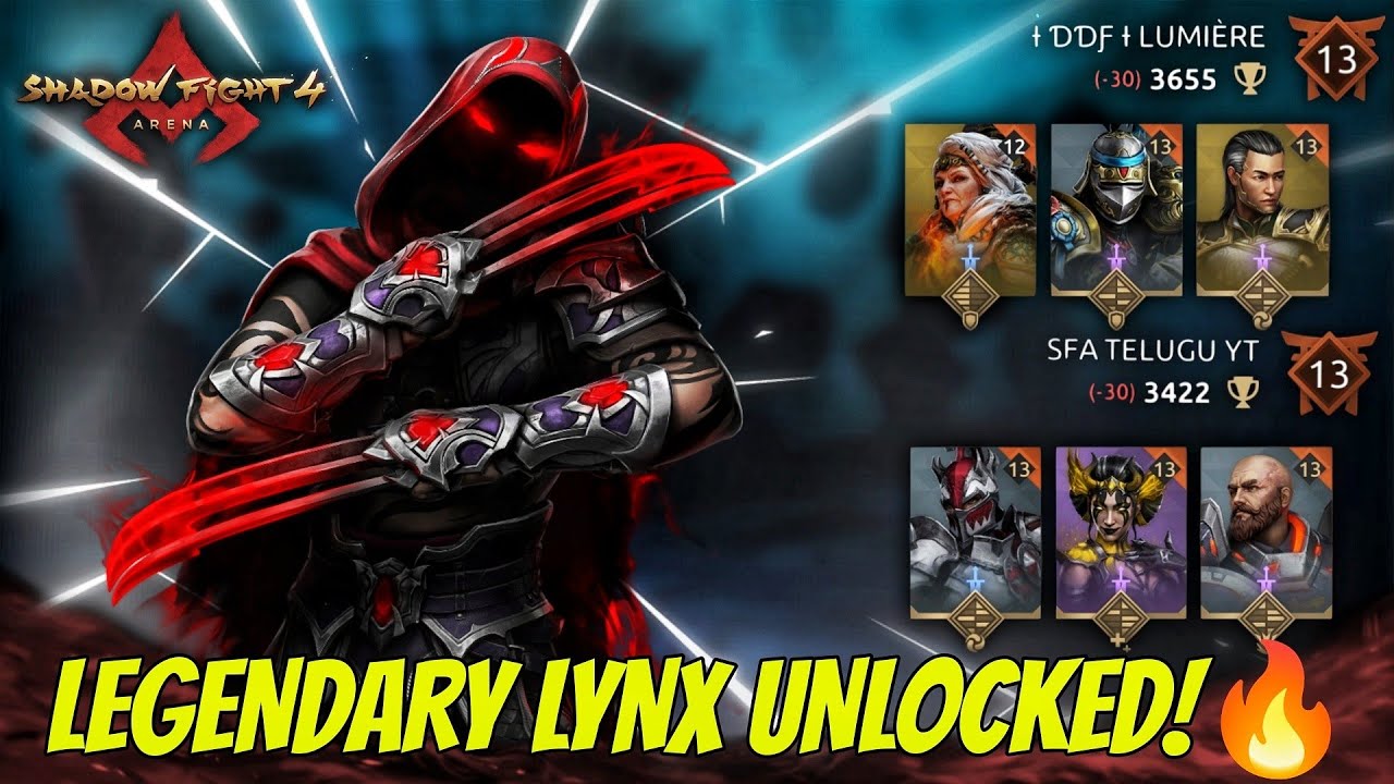 Finally! 🔥 Legendary Lynx in Action 💣 | Top Leaderboard Matches ✨| Shadow Fight 4: Arena