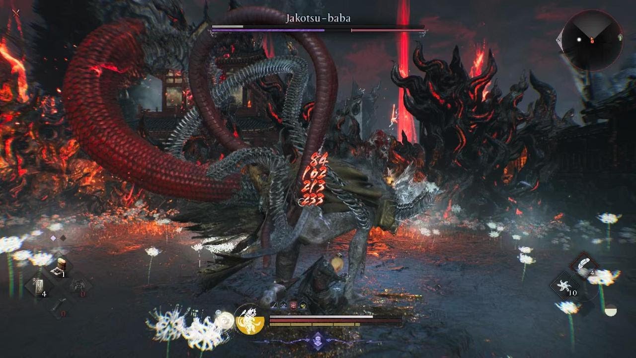 Beating Jakotsu-baba with no items