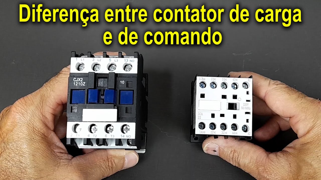 Diferença entre contator de carga e de comando
