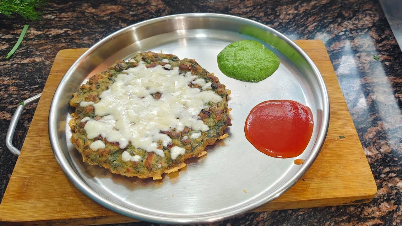 Healthy and tasty bathua sag ka nashta and dhaniya kaju chatni