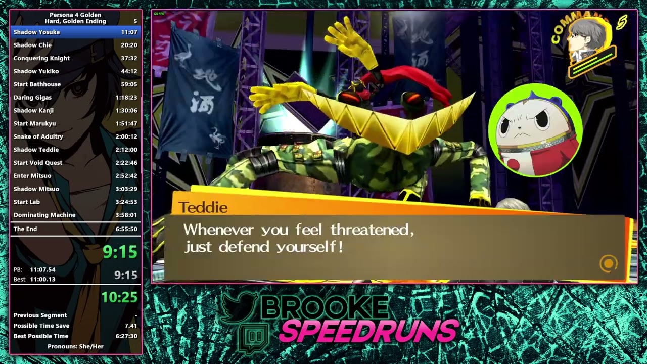 [old] Persona 4 Golden in 6:45:04 LRT, 7:56:21 RTA