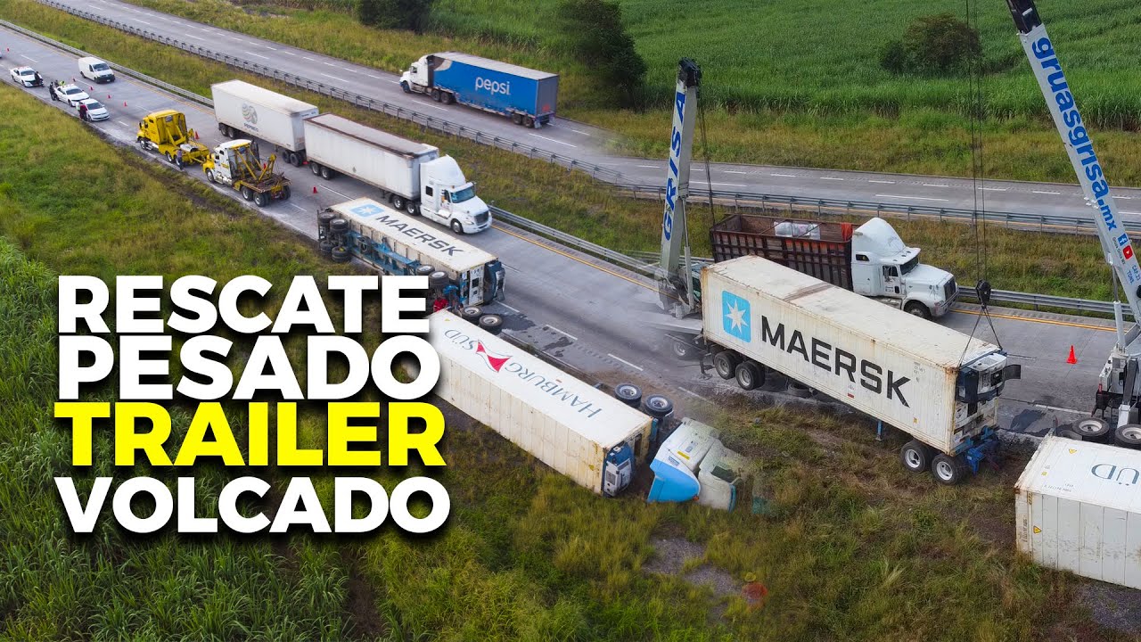 Rescate PESADO Tráiler Volcado🚨🚧
