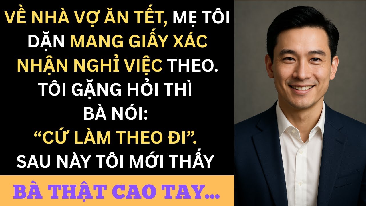Về Nhà Vợ Ăn Tết, Mẹ Tôi Dặn Mang Giấy Xác Nhận Nghỉ Việc Theo — Tôi Hỏi Bà Nói: 