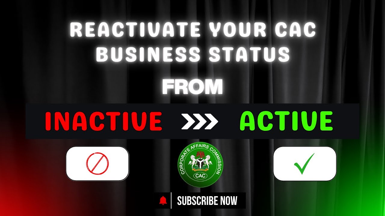 REACTIVATE YOUR COMPANY STATUS FROM ACTIVE TO INACTIVE