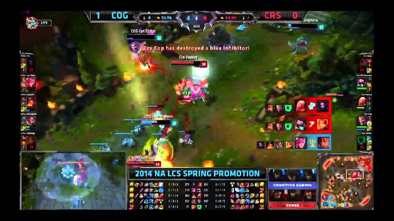 NA 2014 LCS Spring Promotion: CRS vs COG: CRS Cop Draven (backdoor) does it all